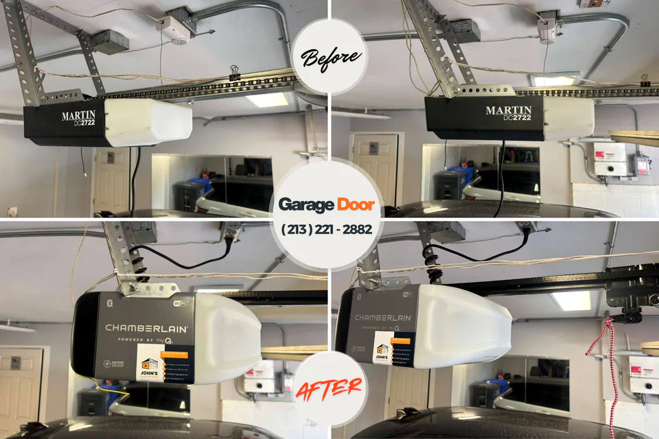 Before and after: garage door repair Carson City, MI